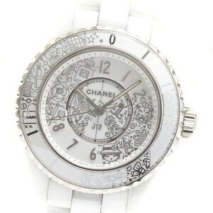 CHANEL J12 white ceramic H6477 12P diamond 20YEARS Quartz Ladies Watch_869274